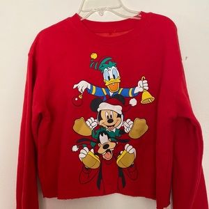 Disney Cropped Christmas sweater/ Brand New / Never Worn
